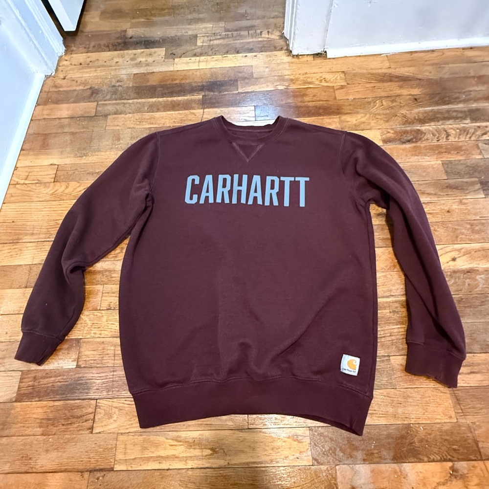 Carhartt Men's Burgundy Crewneck Sweater